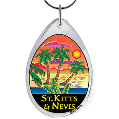 Keychain - Crystal Coconut Trees