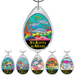 Keychain - Crystal Dolphin Design