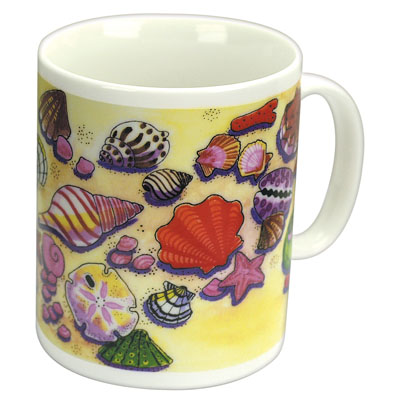 SHELL SCENE F/WRAP CERAMIC 16 OZ. MUG