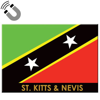 ST. KITTS & NEVIS FLAG 2.5 X 3.5" ART/P/MAG